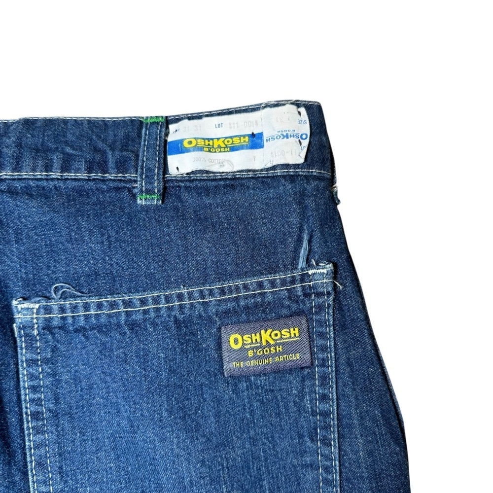 Vtg 70s Men's Carpenter Jeans - Blue Denim OshKosh Painter Pants - Picture 3 of 6